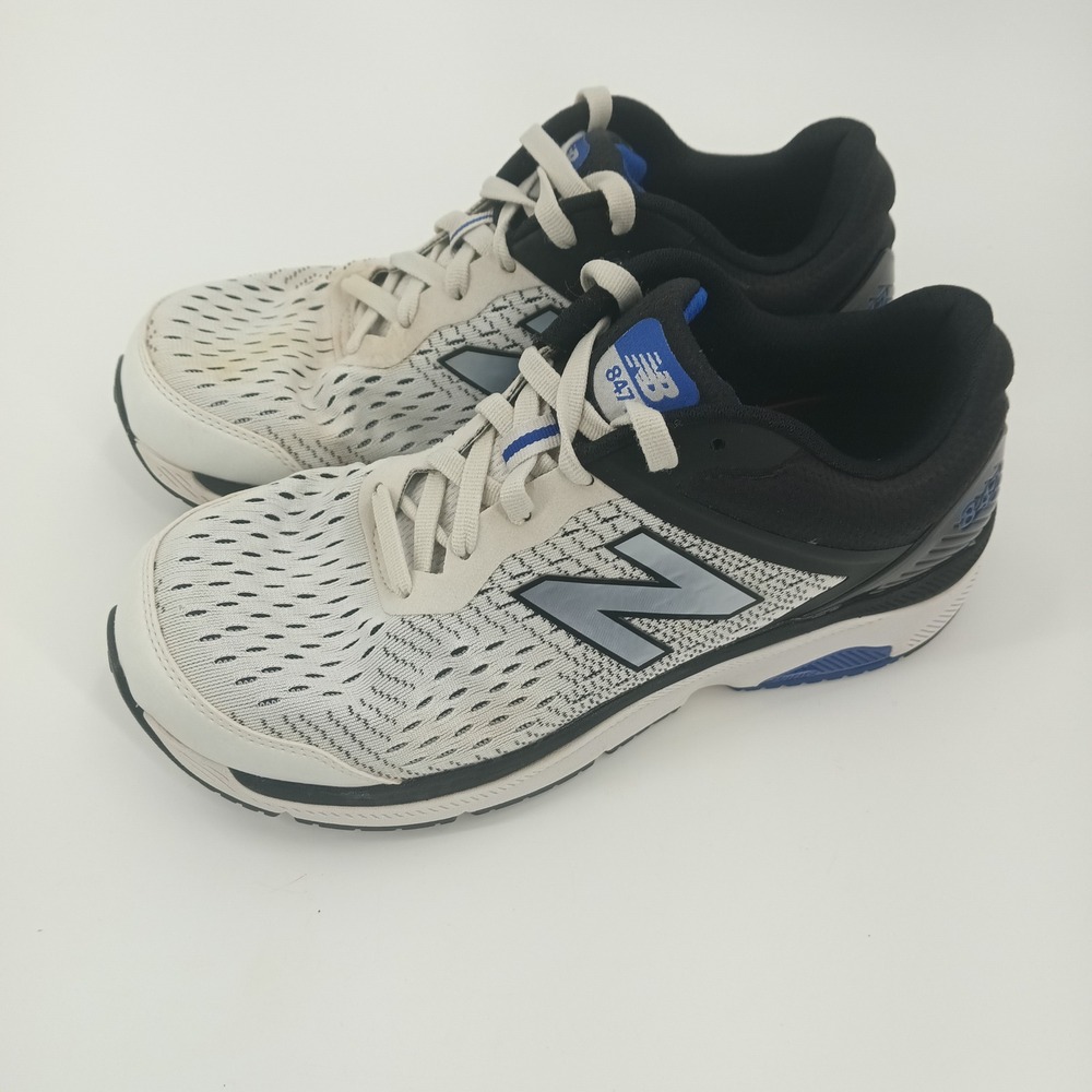 New Balance 847v4 Mens 8.5 6E Extra Wide Walking Shoes White‎ Black MW847LW4